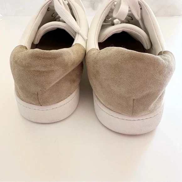 Vince Varin Leather Low-Top Sneaker in White Woodsmoke 9/39 - Picture 5 of 10